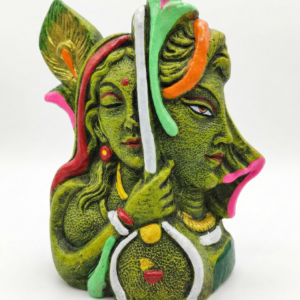 handmade terracotta showpiece depicting the Hindu divine couple Radha Krishna
