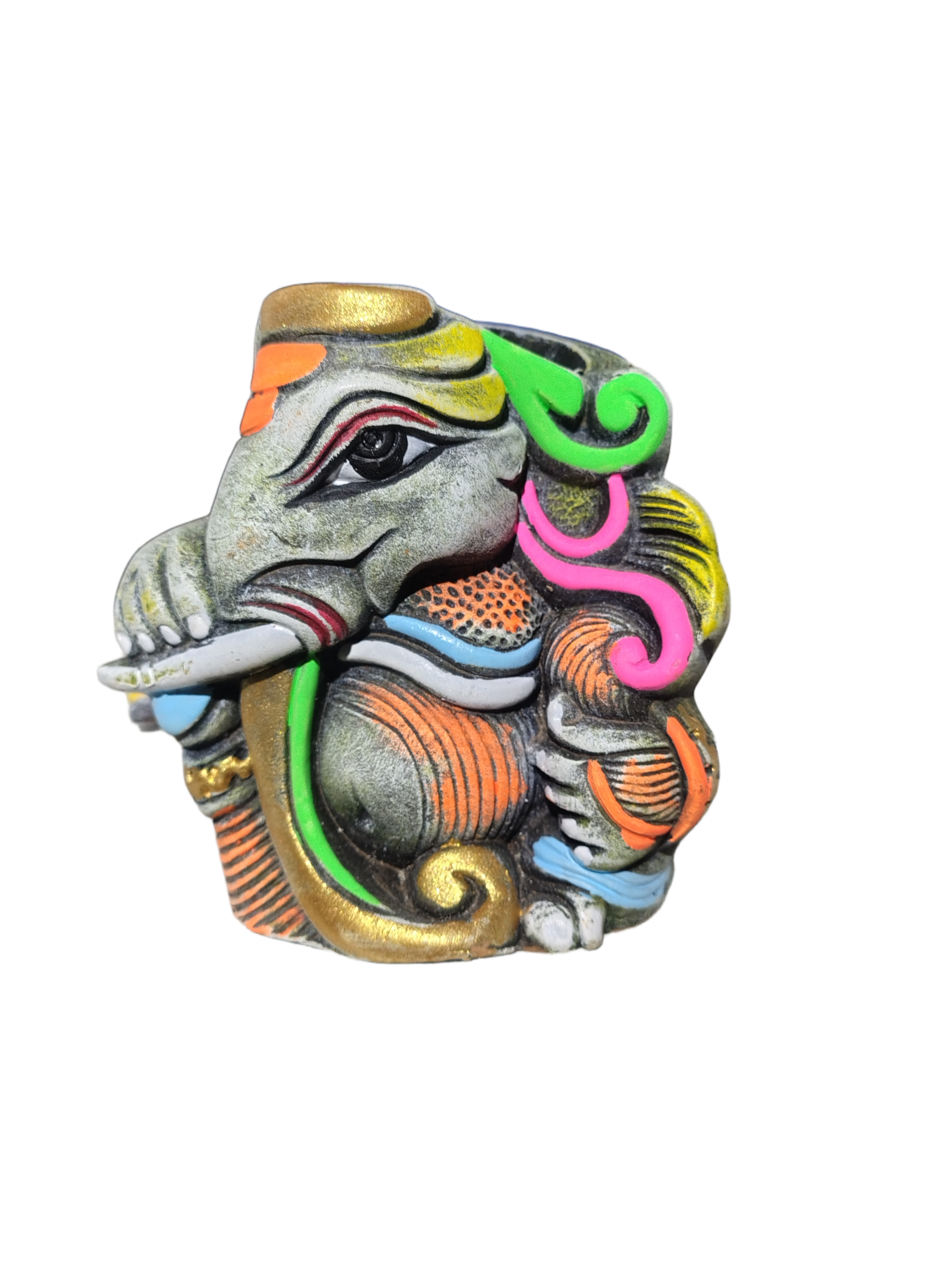 Handcrafted terracotta Ganesha pen stand.