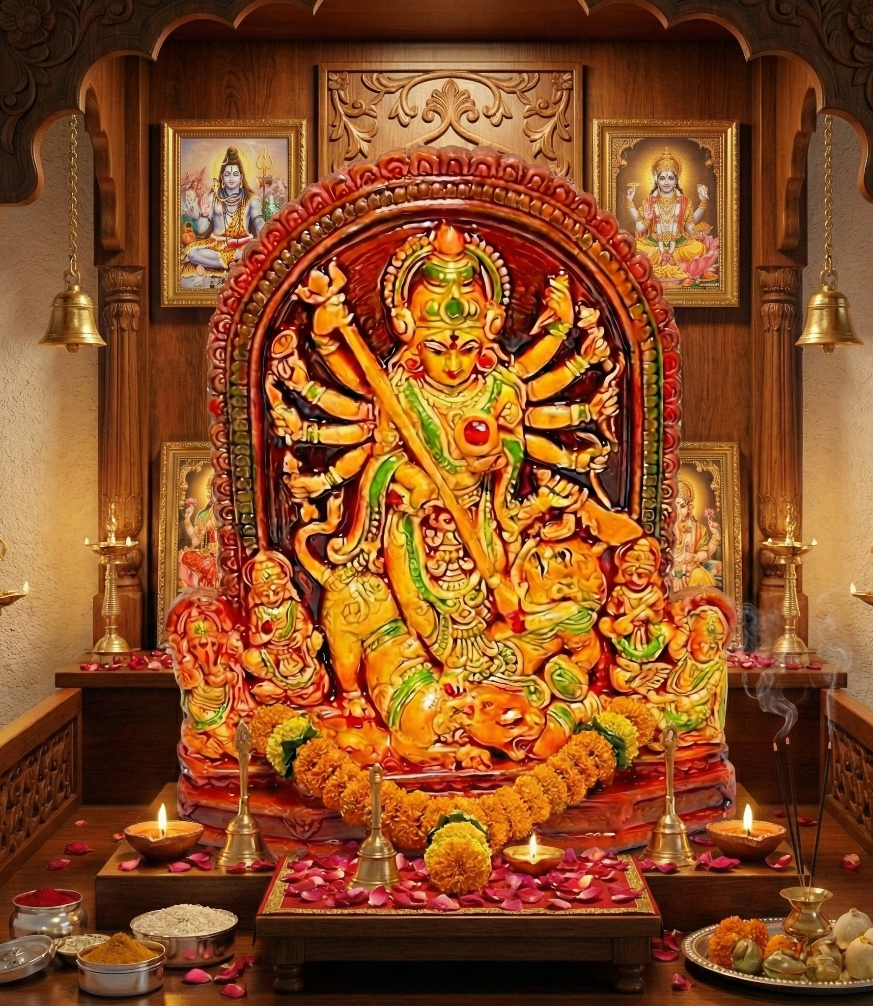 Maa Durga Idol Durga Maa Murti Multicolour | Durga MATA murti | Durga Idol Bengal