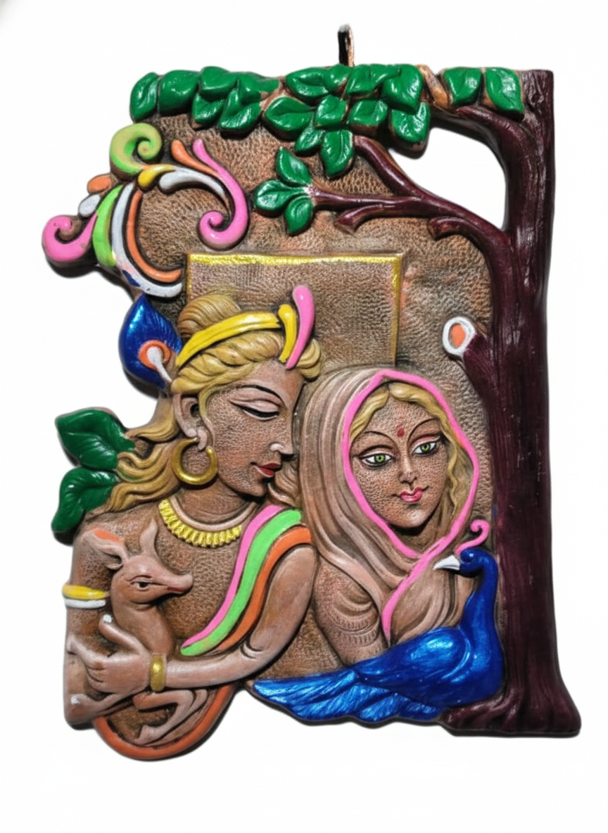 Radha Krishna wall hanging.