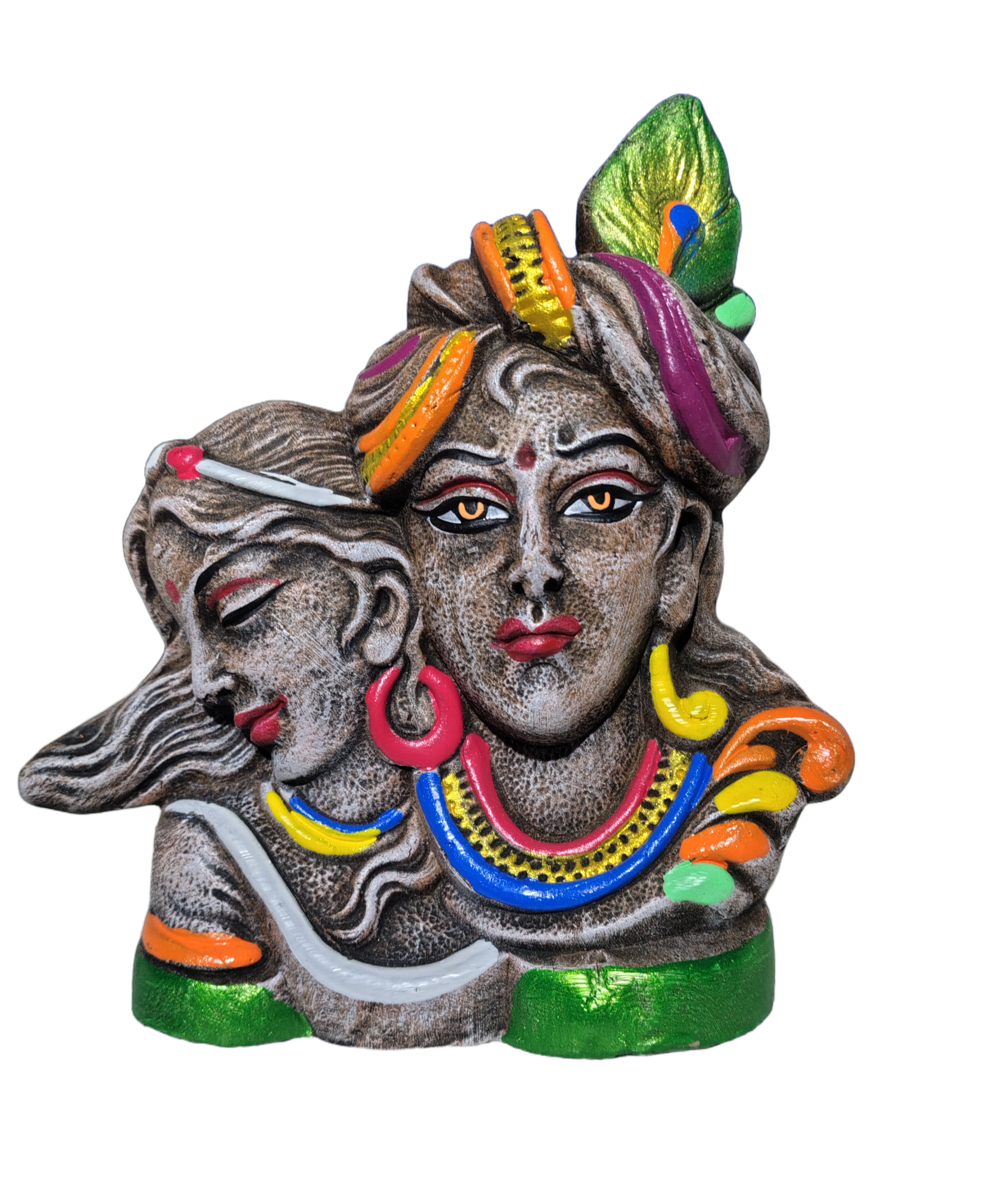 Terracotta Radha Krishna idol.